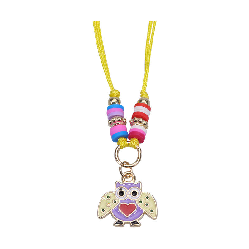 Wholesale Alloy Butterfly Rainbow Flower Shape Polymer Clay Children's Bracelet Necklace